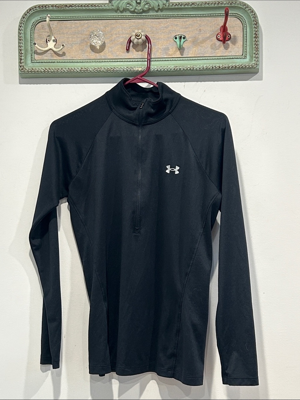 Under Armour Black Women’s Long Sleeve Half-Zip Running Layer top medium